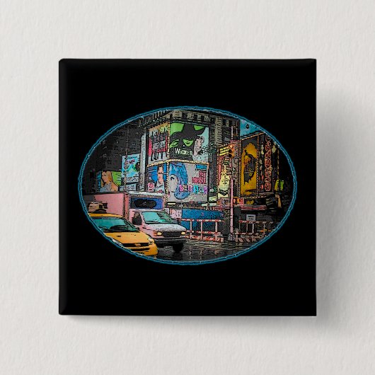 Times Square Billboards Button (Voorkant)