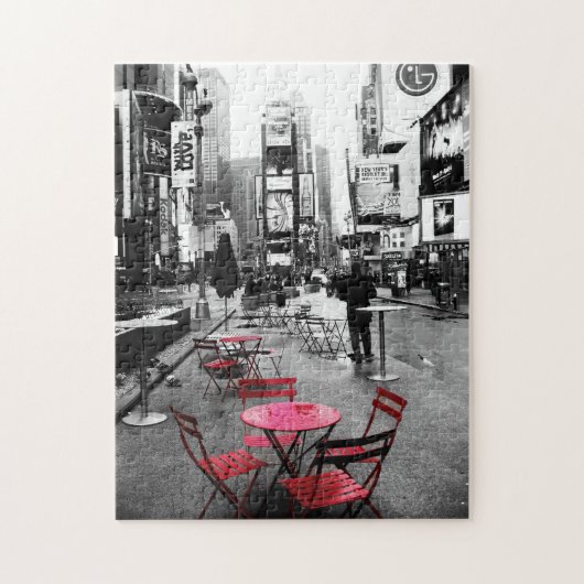 Times Square Black White Red Puzzle Legpuzzel (Verticaal)