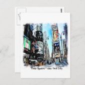 Times Square Briefkaart (Voorkant / Achterkant)