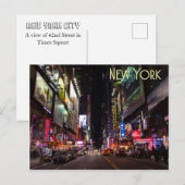 Times Square en 42nd Street Briefkaart (Voorkant / Achterkant)