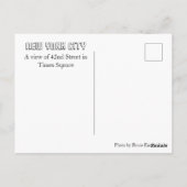 Times Square en 42nd Street Briefkaart (Achterkant)