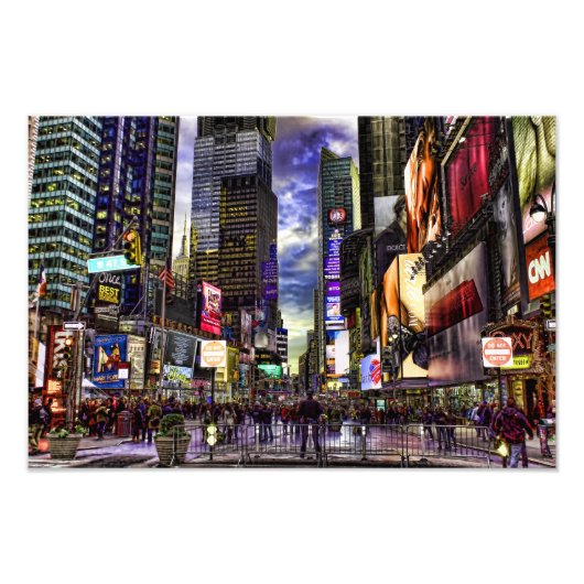 Times Square Foto in HDR. Foto Afdruk (Voorkant)