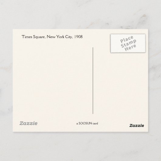 Times Square in 1908 Briefkaart (Achterkant)