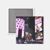Times Square in New York (roze) Magneet (Voorkant / Achterkant)