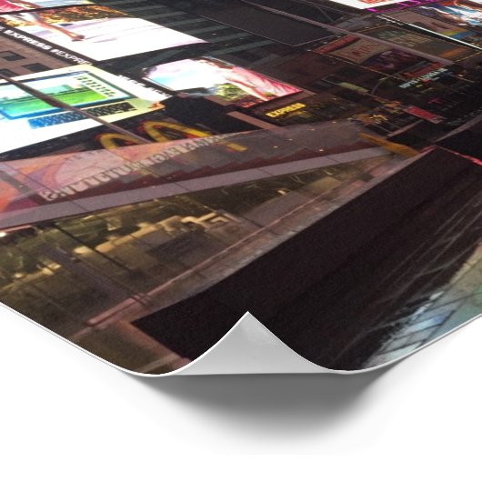 Times Square New York City NYC Neon Poster (Hoek)