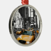 Times Square New York City USA Metalen Ornament (Rechts)