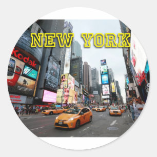 Times Square New York City USA Ronde Sticker
