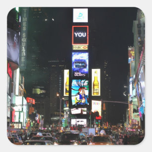 Times Square New York City Vierkante Sticker
