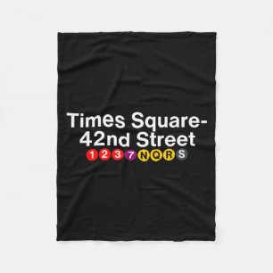 Times Square New York Ondergrondse Station Borden, Fleece Deken