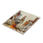 Times Square New York Tile/Trivet Tegeltje (Zijkant)
