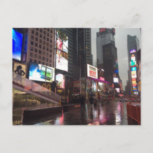Times Square NYC New York City Rainy Day Big Apple Briefkaart