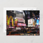 Times Square per night briefkaart (Voorkant / Achterkant)