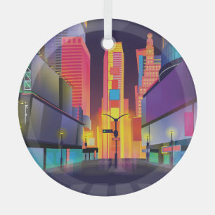 Times Square, Verenigde Staten Glas Ornament