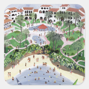 Timeshare Temptation 1990 Vierkante Sticker