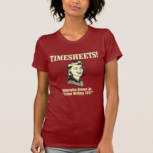 Timesheets: Fiction Writing 101 T-shirt (Voorkant)