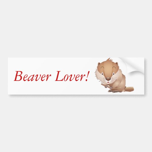 Timid Beaver Bumpersticker (Voorkant)
