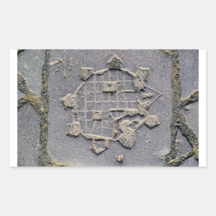 Timisoara Roemenië citadel kaart bestrating steen Rechthoekige Sticker