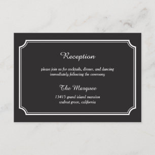 Timless Elegance Reception Card/Enclosure Card Informatiekaartje