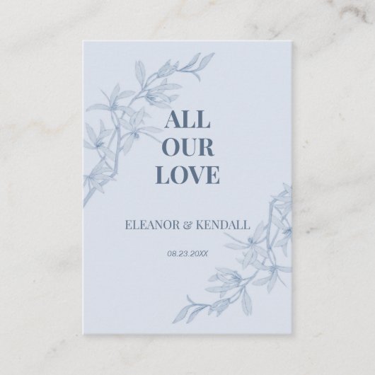 Timless Flower Weddenschap Bedankt Informatiekaartje (Voorkant)