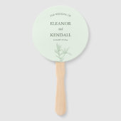 Timless Flower Wedding Handwaaier (Voorkant)