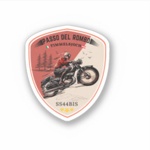 Timmelsjoch - passo del rombo motorfiets sticker