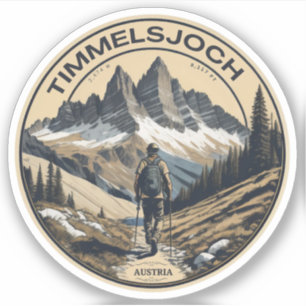 Timmelsjoch - passo del rombo motorfiets sticker