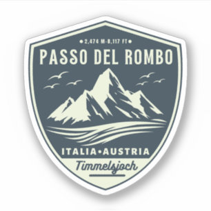 Timmelsjoch - passo del rombo motorfiets sticker
