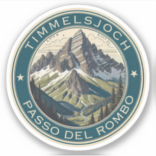 Timmelsjoch - Passo del Rombo motorrit Sticker