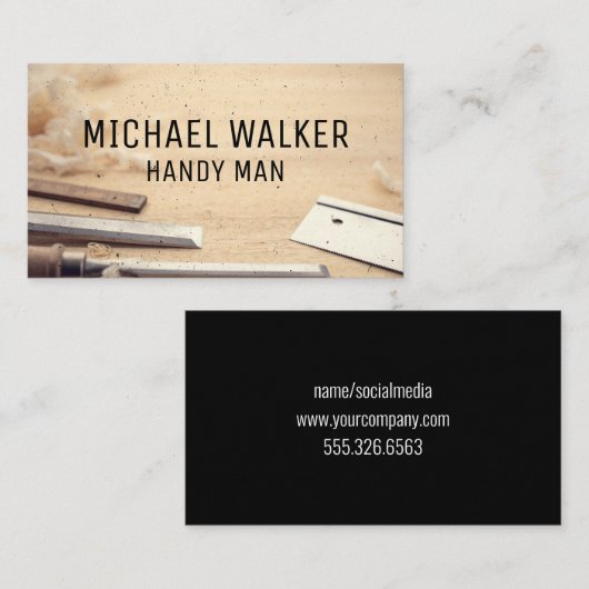 timmergereedschap | Hardware | houtbewerking Visitekaartje (Voorkant / Achterkant)