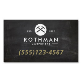 Timmerhamer en Zag Bouw Bedrijfsauto Magnetisch Visitekaartje