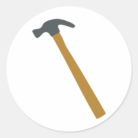 timmerhamer ronde sticker (Voorkant)