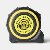 Timmerlieden Logo Aangepaste zwarte tekst Rolmaat (Voorkant)