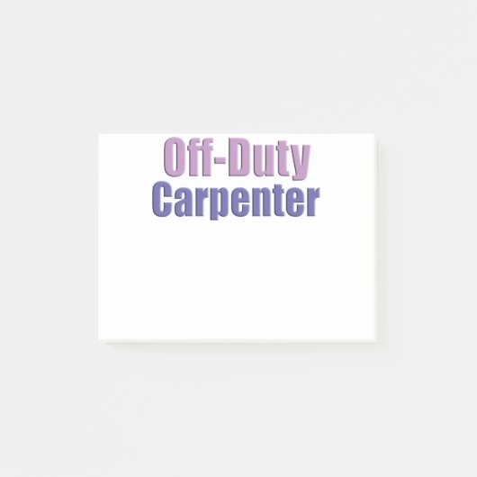 Timmerman buiten dienst post-it® notes (Voorkant)