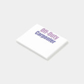 Timmerman buiten dienst post-it® notes (Schuin)