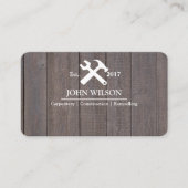 Timmerman Gereedschap van de professionele aanneme Visitekaartje (Voorkant)