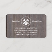 Timmerman Gereedschap van de professionele aanneme Visitekaartje (Achterkant)