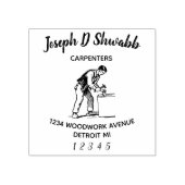 Timmerman, houtbewerker, handelaar 	rubberstempel (Afrduk)