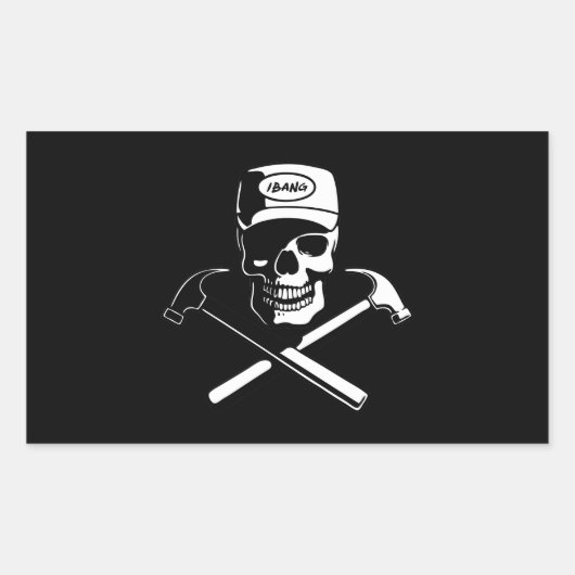 timmerman van het caribisch gebied rechthoekige sticker (Voorkant)