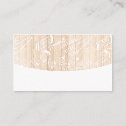 Timmermanswerktuigen | Hardhouten Panelen Visitekaartje (Achterkant)