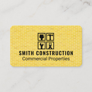 Timmerreparatie-pictogrammen   Bouwgereedschap Visitekaartje