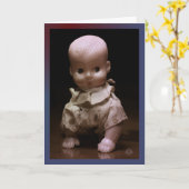 Timmy, de griezelige Halloween pop, kruipt. Kaart (Gele Bloem)