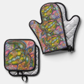 Timmy Oven Mitt en Pot Holder Set (Voorkant / Achterkant)