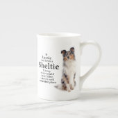 Timmy's Blue Merle Sheltie Bone China Mok (Rechts)