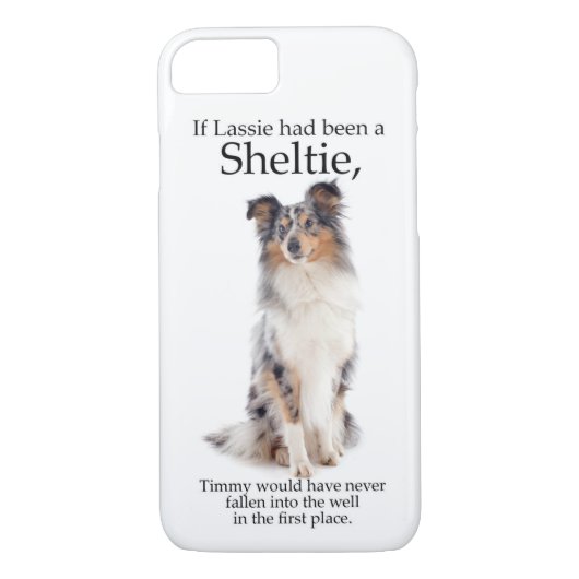 Timmy's Blue Merle Sheltie coque iphone (Dos)