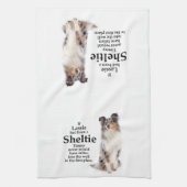 Timmy's Blue Merle Sheltie Kitchen Towel Theedoek (Verticaal)