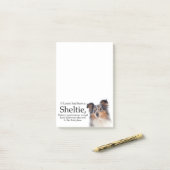 Timmy's Blue Merle Sheltie Post Post-it® Notes (Op bureau)