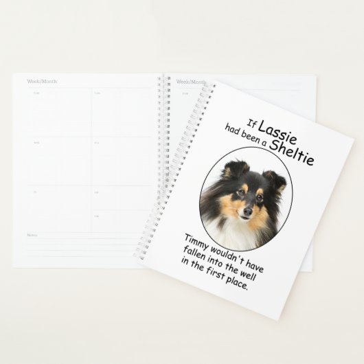 Timmy's Tri-Color Sheltie Planner (Display)