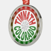 Timnath Colorado rouge vert flocon ornement (Gauche)