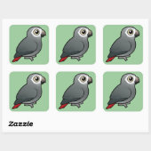 Timneh African Gray Parrot Vierkante Sticker (Vel)