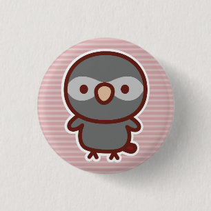 Timneh Afrikaanse Grijze Papegaai Ronde Button 3,2 Cm